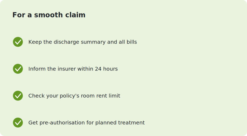 Health insurance quick checklist