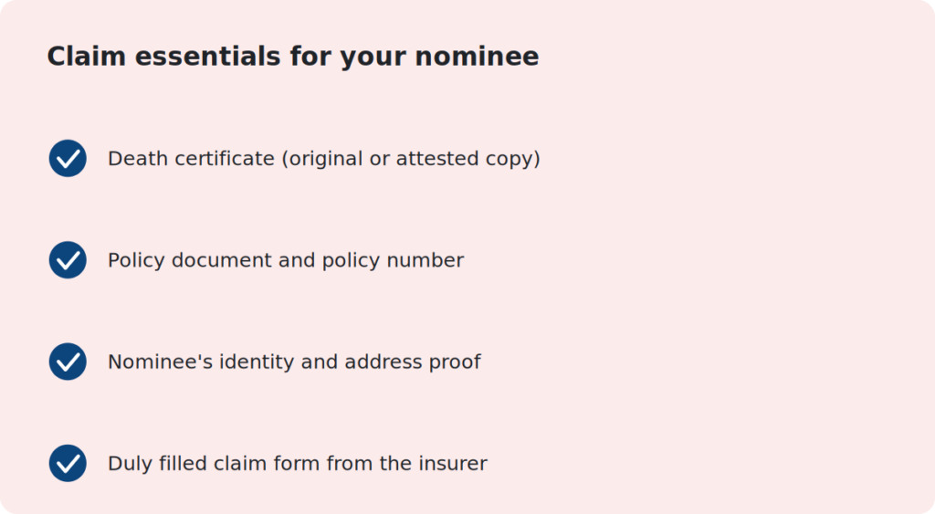 Life insurance quick checklist